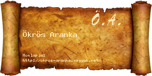 Ökrös Aranka névjegykártya